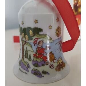 Hutschenreuther Weihnacht Glock 98 1998 Porcelain Christmas Bell Ornament